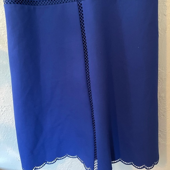 TED BAKER LONDON ROYAL BLUE CODI SCALLOPED DRESS - Picture 3 of 10